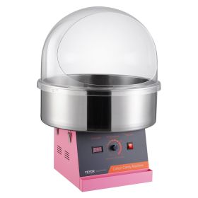 VEVOR Electric Cotton Candy Machine, 1000W Candy Floss Maker, Commercial Cotton Candy Machine with Cover, Stainless Steel Bowl, and Sugar Scoop